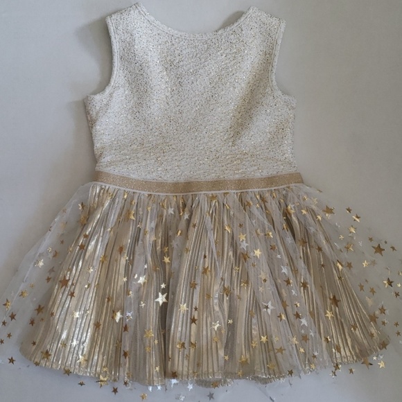 Childrens Place. Girls Metallic Stars Tutu Dress - Picture 7 of 8